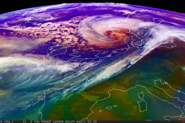 A case of extremely Rapid Cyclogenesis in the North Atlantic.