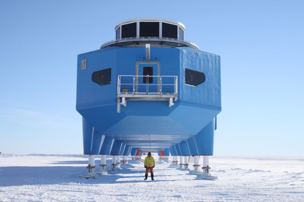 BAS project manager, Karl Tuplin, at the south end of the modules