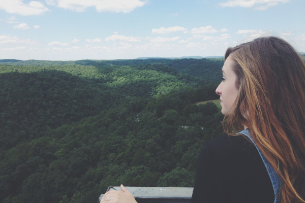 Lady looking at a view