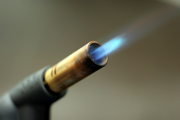 A gas blowtorch for braising and welding