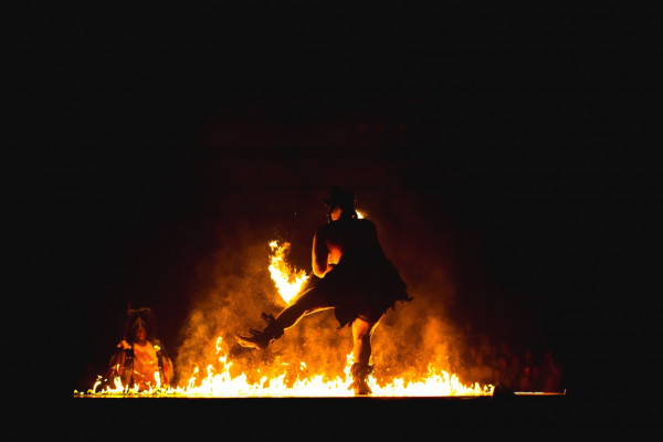 Fire dancing