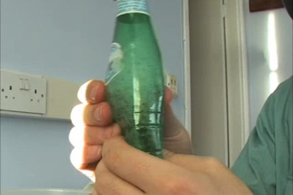 A squashed bottle