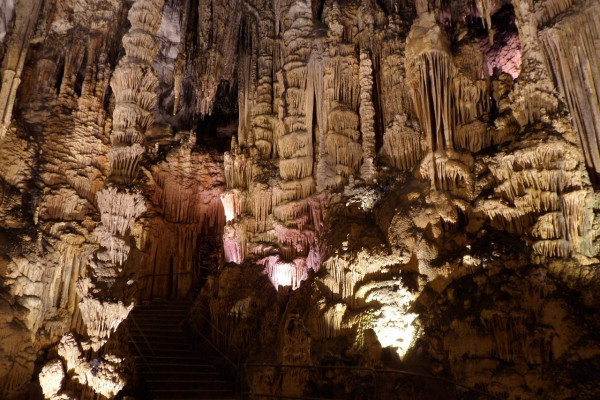 Cave with stalactites and stalagmites