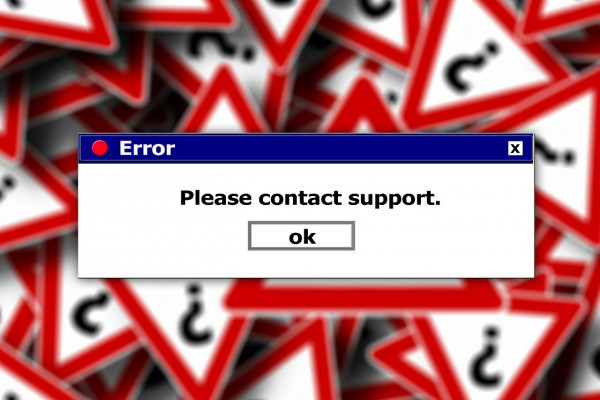 A computer error window