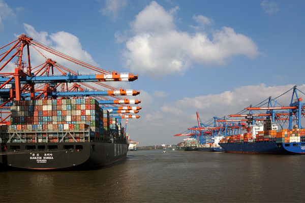 Container ships, Hamburg