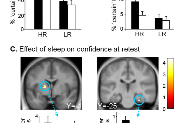 Effect of sleep on confidence at retest