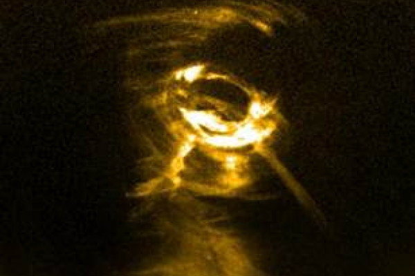 The tornado was observed with the AIA telescope on board NASAs Solar Dynamic Observatory.