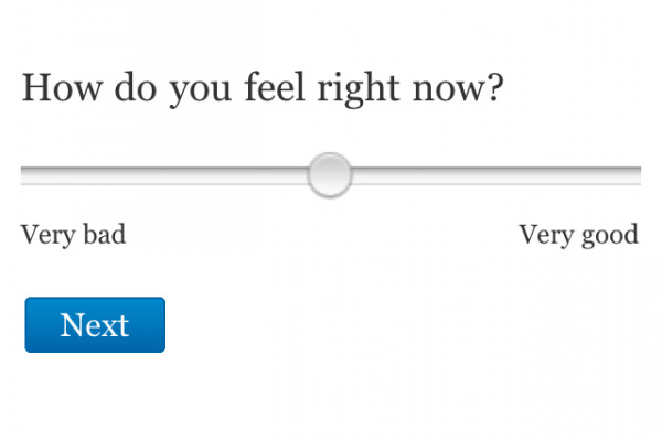 A screenshot from www.trackyourhappiness.org.