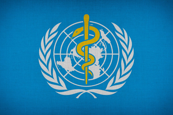 The logo of the World Health Organisation.