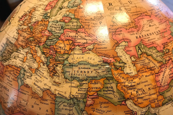 An antique-looking globe.