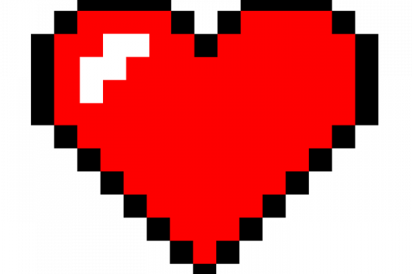 A pixel heart