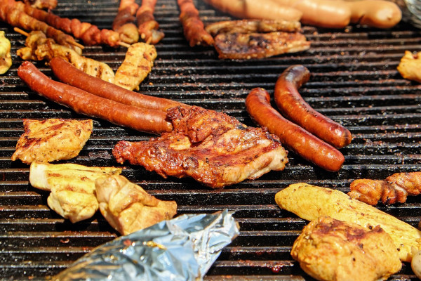 image of meat cooking on a BBQ