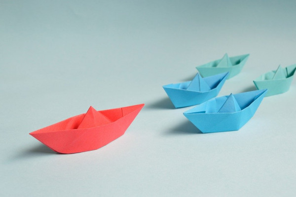 Five Paper boats