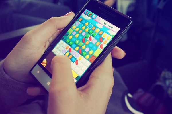 A mobile game being played on a phone