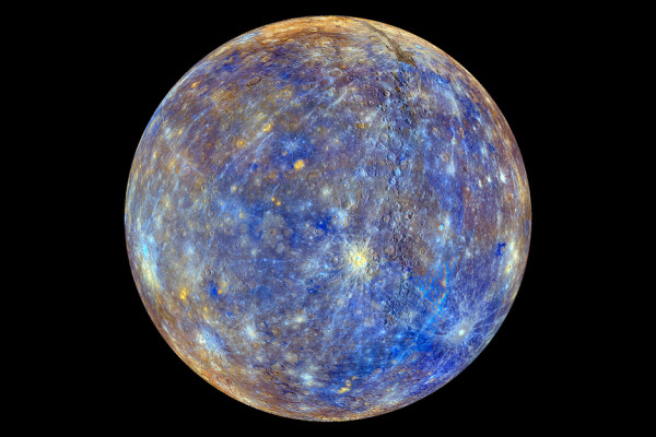 False colour view of Mercury