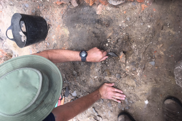 Archaeological excavation at Hougoumont Farm, Waterloo Battlefield Site