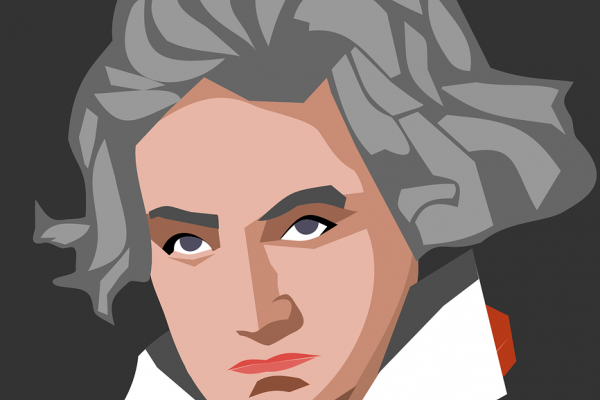 An illustration of the composer Beethoven.