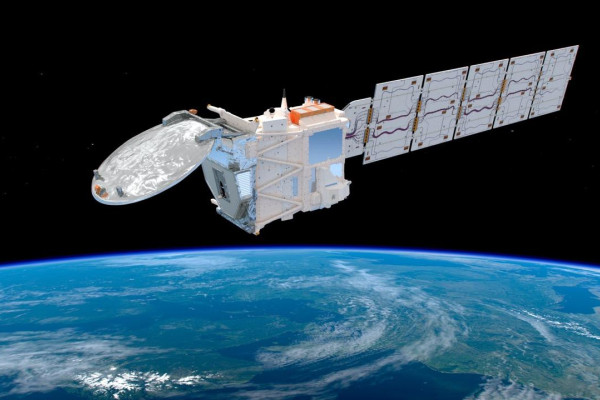 EarthCARE is an Earth observation satellite. The main goal of the mission is characterisation of clouds and aerosols, and measuring reflected solar radiation and infrared from Earth's surface and atmosphere.