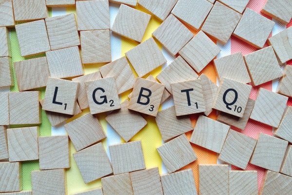 Letters spelling out LGBTQ
