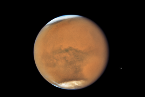 Image of Mars during a dust storm