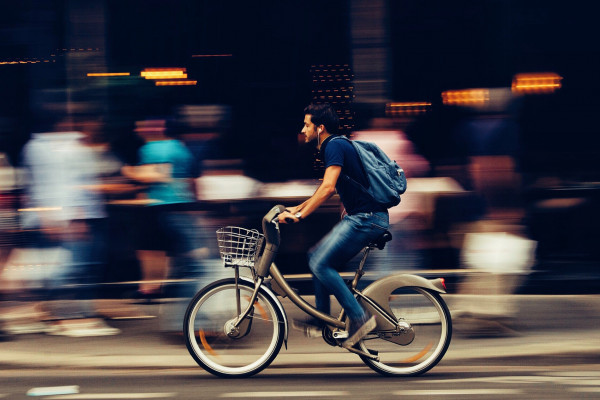 Man on Bicycle