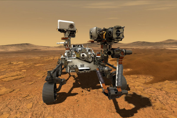 Artist's concept of the Perseverance Mars rover.