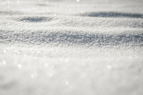 Close-up view of fresh snow.