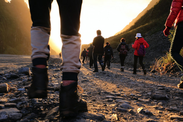 People walking.