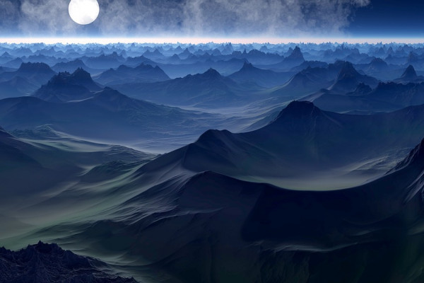 Artists impression of the surface of an exoplanet