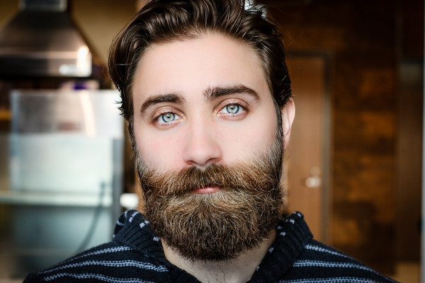 A bearded man's face