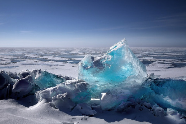 Ice floes in Siberia