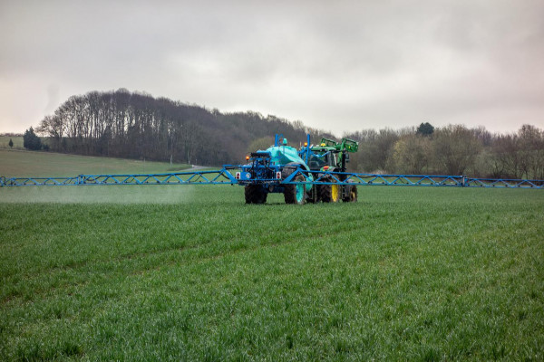 Tractor Fertilising Crops