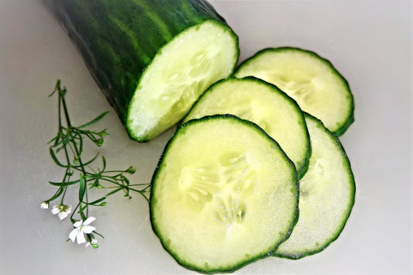 Cucumber slices.