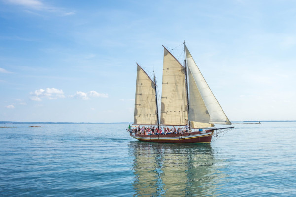 Sailing boat at sea