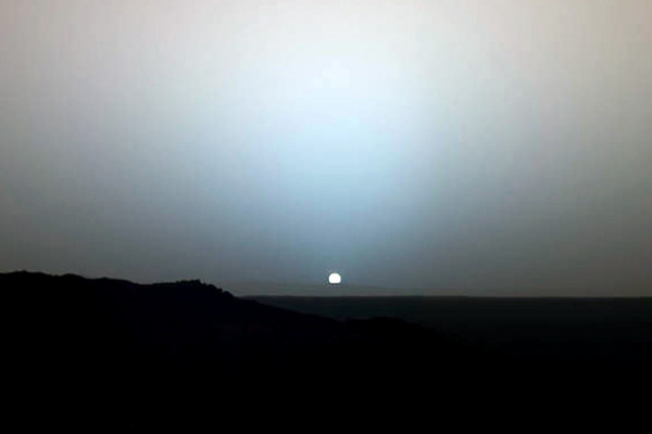 Sunset on Mars captured by Mars Exploration Rover Spirit