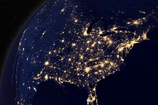 USA at night