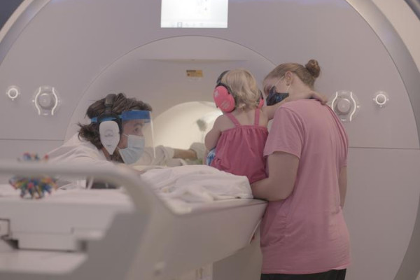 Baby in MRI machine