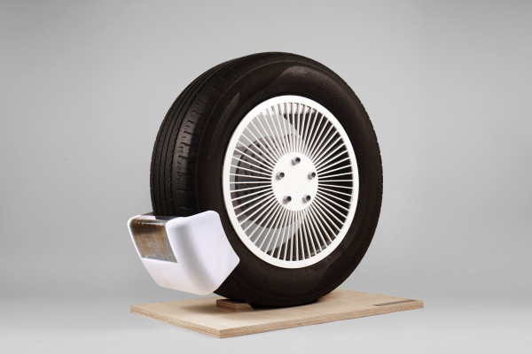device to collect tyre pollution