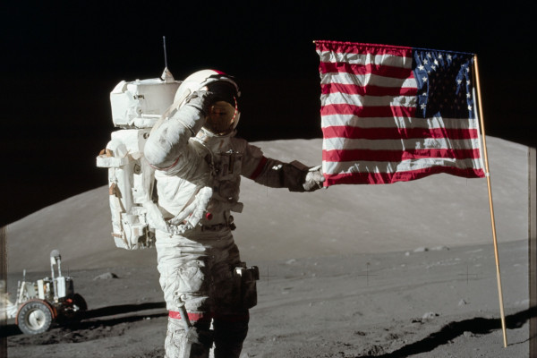 Gene Cernan on the Moon