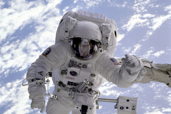 this is a picture of an astronaut doing a space walk