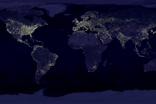 Earth at night