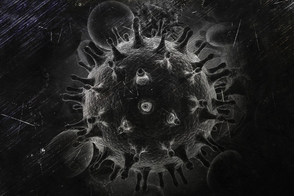 HIV: artists impression of the virus particle