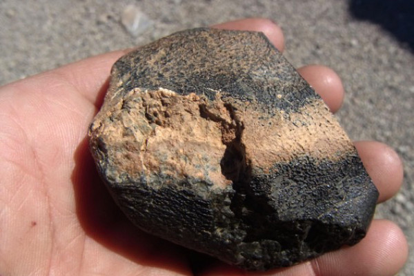 Martian meteorite NWA7635, discovered in Algeria in 2012, has allowed an international team of scientists to gain new insights into the geologic history of Mars. (Image credit: Mohammed Hmani)