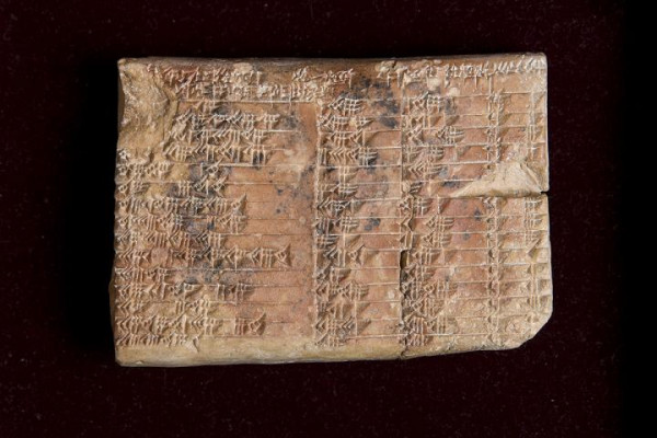 The 3,700-year-old Babylonian tablet Plimpton 322 at the Rare Book and Manuscript Library at Columbia University in New York.