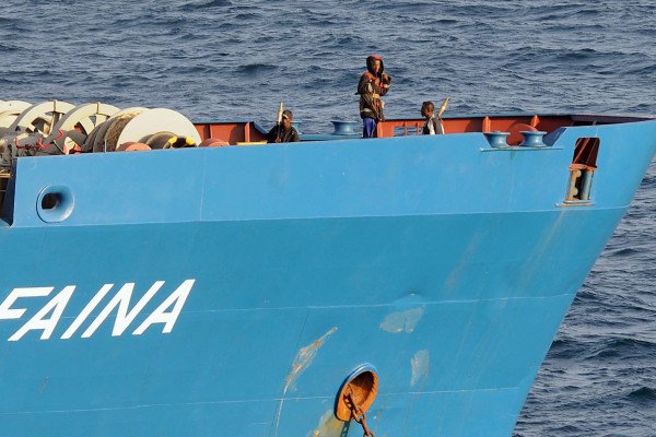 The MV Faina cargo ship, which was hijacked by pirates in 2008.