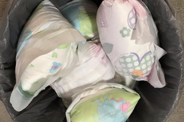 The hardest part about recycling used nappies is opening them.