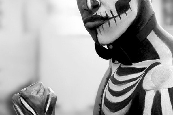 Man with face paint