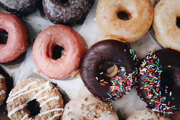 A selection of ring doughnuts