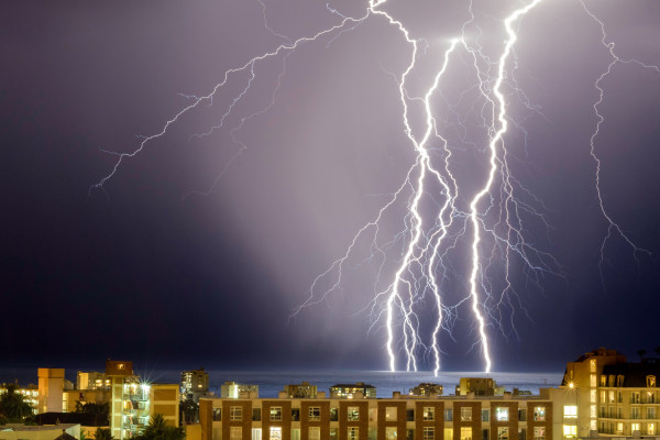 Lightning during a thunder / electrical storm