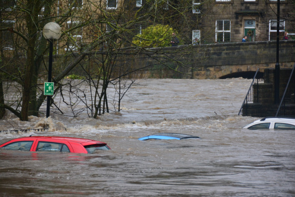 flooded road